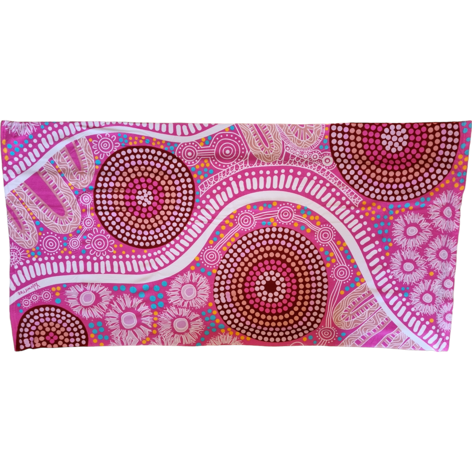 Aboriginal indigenous BEACH TOWEL Microfiber BULURRA WOMEN'S JOURNEY