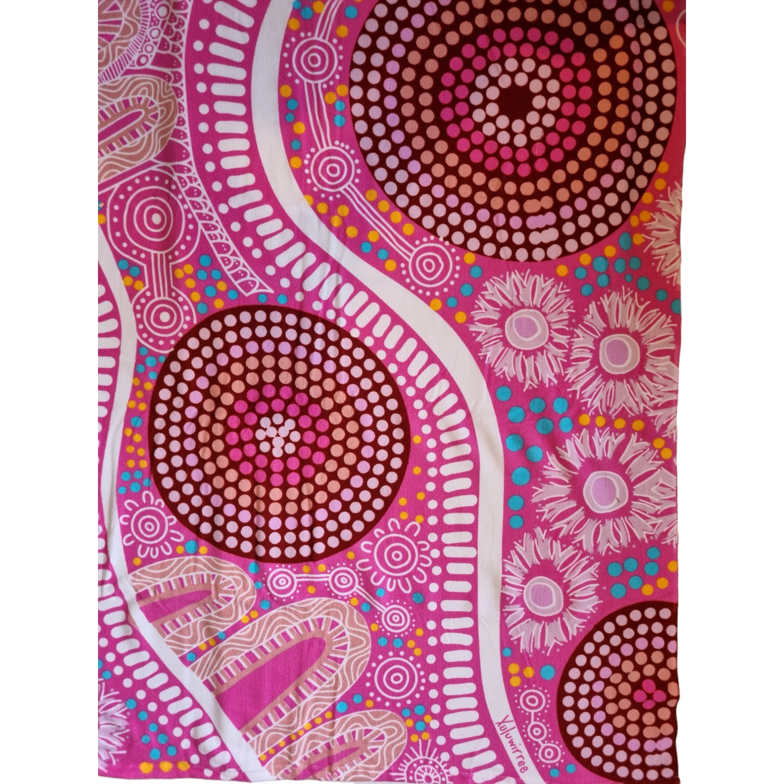 Aboriginal indigenous BEACH TOWEL Microfiber BULURRA WOMEN'S JOURNEY