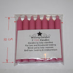 Candles wishing candle holder Ritual with written spell on label chime 10cm long BELOW COST