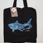 ABORIGINAL Cotton bag shopping tote INDIGENOUS Bulurru Art Shark