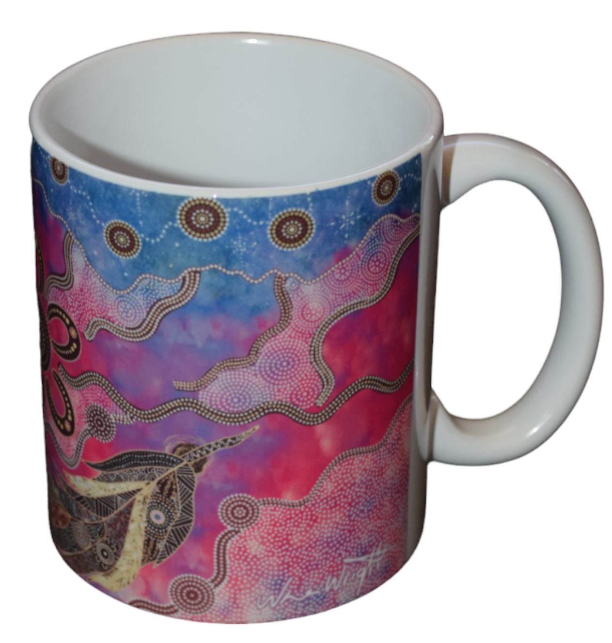 Coffee Cup Aboriginal Bulurru indigenous Tea Mug Drink LADY BOSS NINA WRIGHT