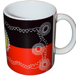 Coffee Cup Aboriginal Bulurru indigenous Tea Mug Drink FLAG SUNSET DREAMING