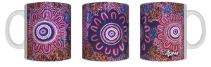 Aboriginal Coffee Mug in Gift Box Indigenous Artist Bulurru Cup WOMEN'S BUSINESS