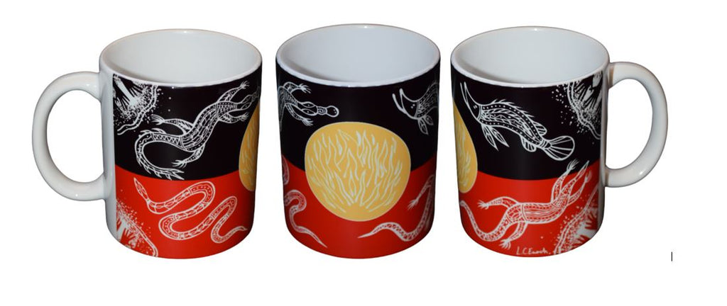 Coffee Cup Aboriginal Bulurru indigenous Tea Mug Drink Aboriginal flag TOTEM