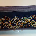 ABORIGINAL INDIGENOUS AUSTRALIAN Artist Genuine Leather wallet purse Muralappi