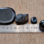 Hematite Gemstone Kit Pendant Polished & Rough magnetic 2 x sphere palm stone