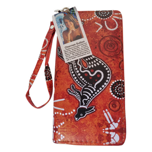 ABORIGINAL INDIGENOUS Art zipped Wallet purse Chern'ee Sutton Single Roo