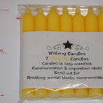 Magic Spells YELLOW chime candle 10cm Small wishing Ritual witch spell Candles BELOW COST