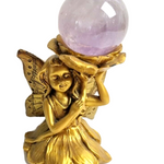 Fairy Sphere stand Crystal Ball Display Orb Resin Cute Flower Gumnut fairy