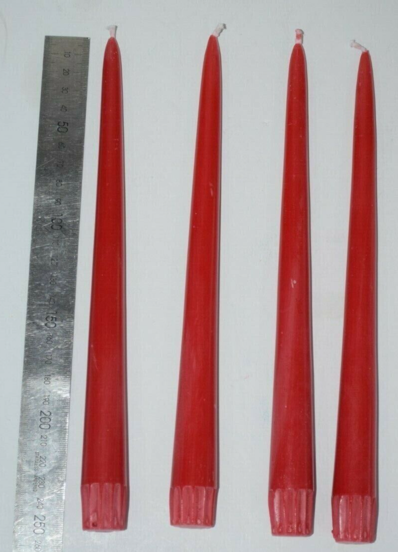 Candles Tapered 4 candles pack Decor Wedding Spell Tapered 25cm RED candle