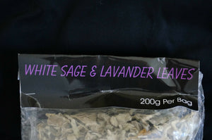 Smudge White sage Lavender leaf pagan wicca cleanse sacred ritual leaves 50gms