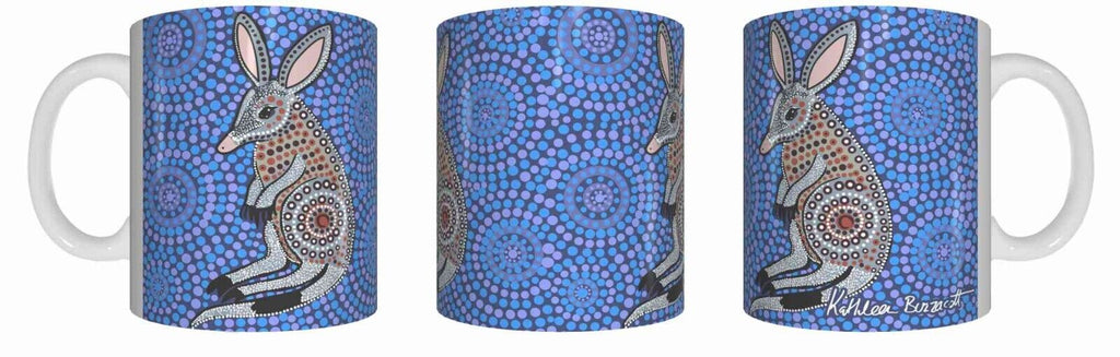 Aboriginal indigenous Artist Coffee Mug in Gift Box Bulurru Cup Australia Bilby