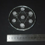 Crystal Grid Glass plate gemstones glass stand glass grid plate 10cm