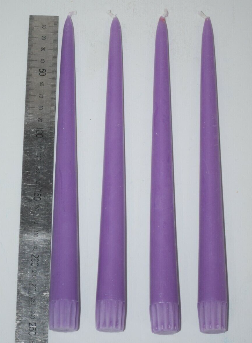 Candles Tapered 4 candles pack Decor Wedding Spell Tapered 25cm PURPLE candle