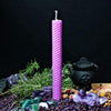 Beeswax Candle hand rolled sheet Ritual Candle 20cm x 2cm Purple