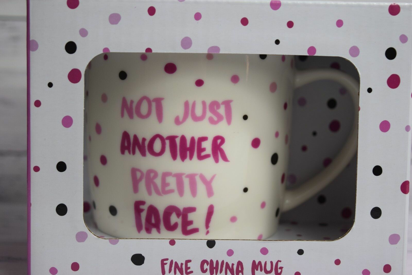 Coffee Mug Cup bone China humor fun Not just another pretty face funny humor