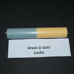 Candle Spell Ritual Wicca 2 wick candles Spells Lucky Luck Green Gold