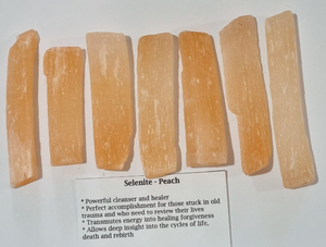 Selenite Wands Orange Selenite natural Peach Healing Natural rough 280 grams