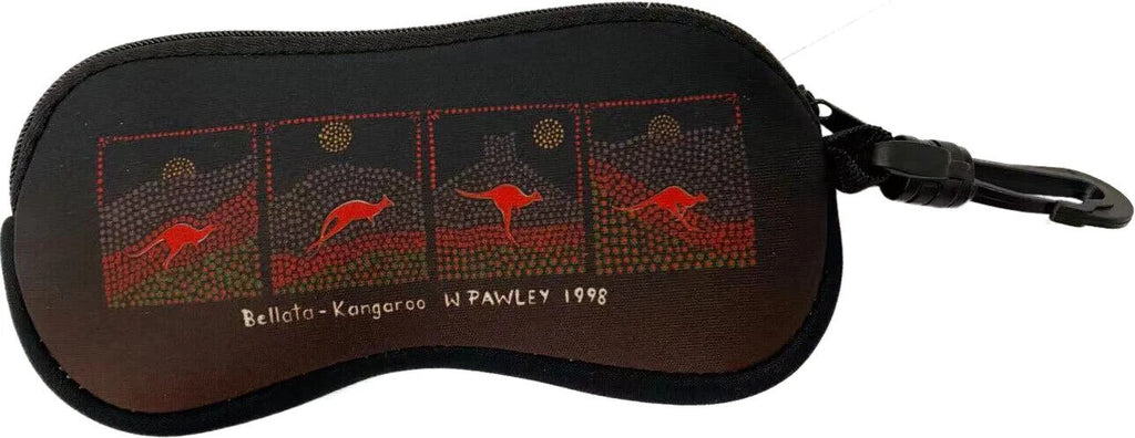 Aboriginal indigenous Artist Bulurru Sunglasses Case Eyewear BELLATA kangaroo