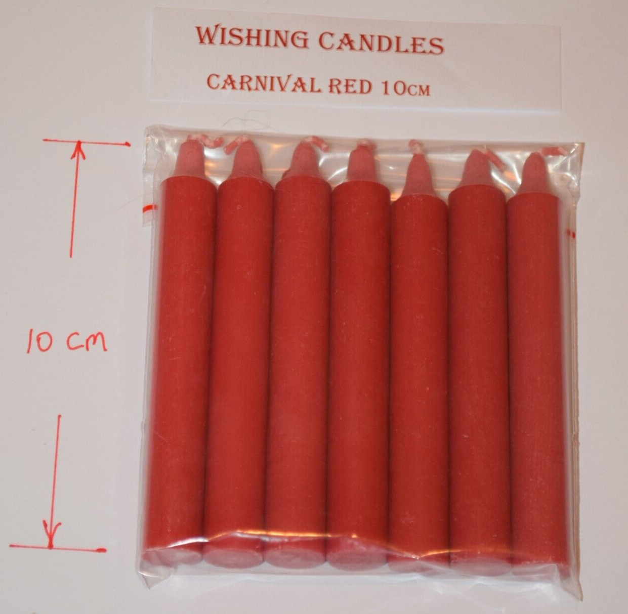 Candles wishing Ritual witch spell BELOW COST  chime candle 10cm Small Magic Spell RED