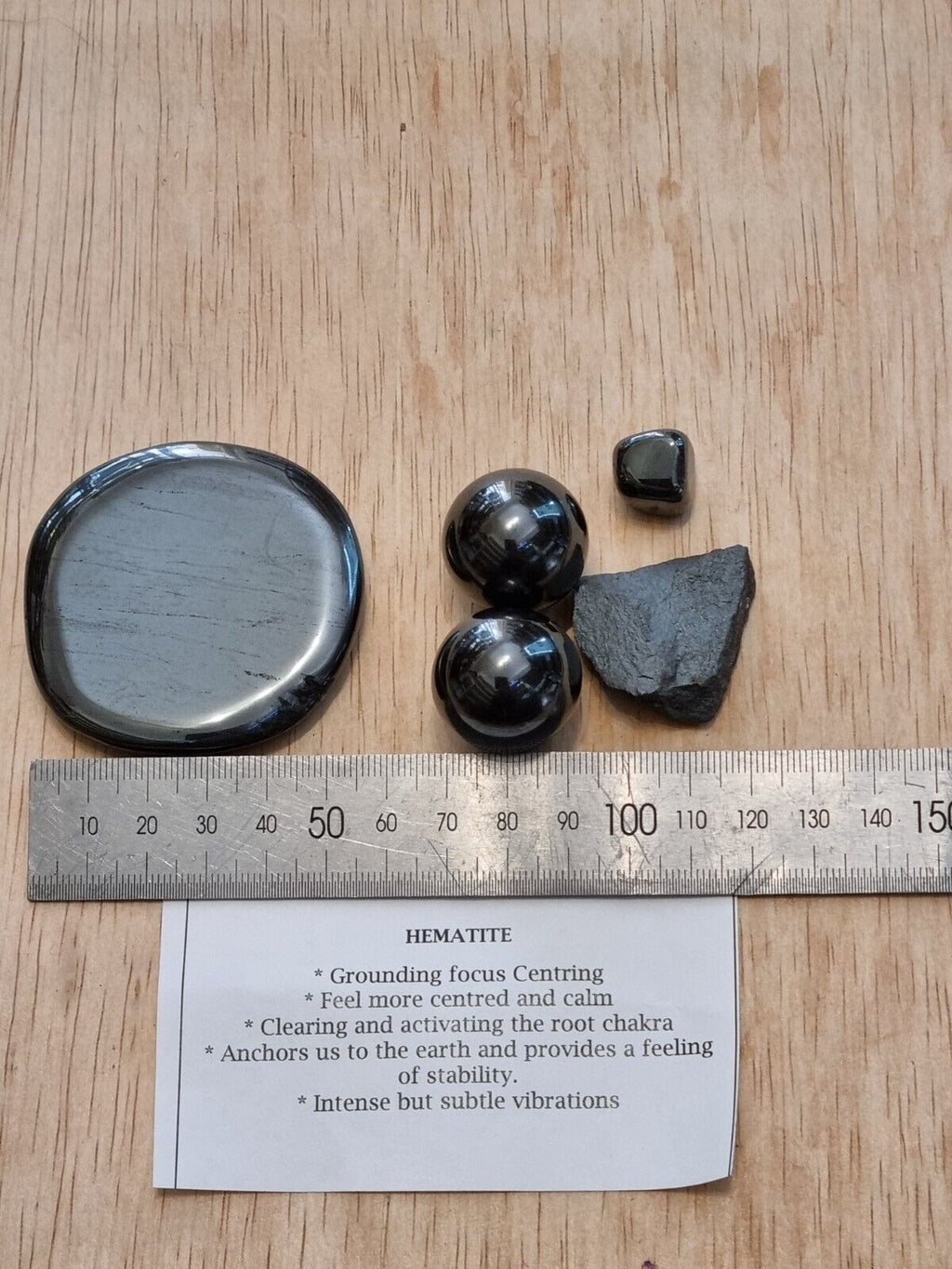 Hematite Gemstone Kit Pendant Rough magnetic 2 cones palm stone
