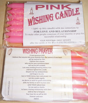 WISH CANDLES Prayer Ritual Wicca spiritual Pagan Altar wishing spell 12cm x 1cm