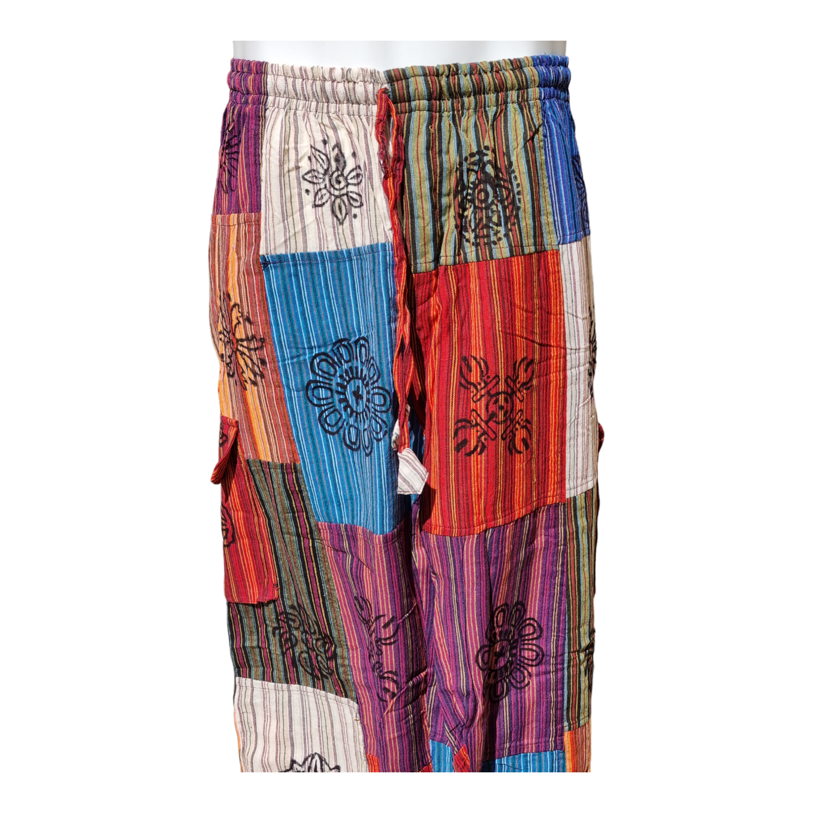 MEN' Pants Printed patch cotton hippy yoga Cargo Unisex Summer hippie Men 2XL