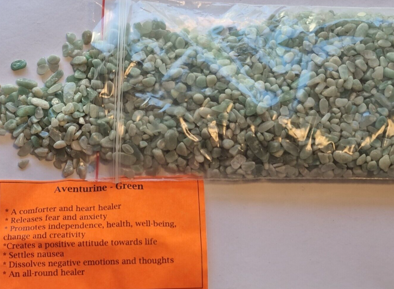 Gemstone Chips Bulk 250-gram Crystal Polished Stones Green Aventurine