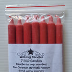 Candles wishing Ritual witch spell BELOW COST  chime candle 10cm Small Magic Spell RED