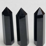Obsidian Point Generator polished Natural Obsidian Quartz Crystal 9cm