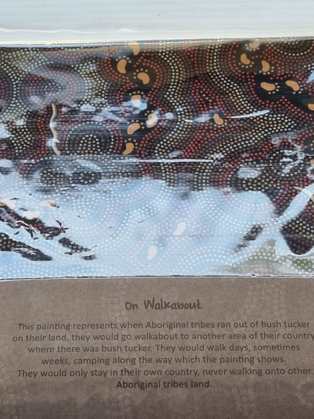 Aboriginal Handkerchief indigenous Art Cotton Hanky Pocket ON WALK ABOUT