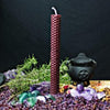 Beeswax Candle hand rolled Beeswax sheet Ritual Candle 20cm x 2cm Maroon.