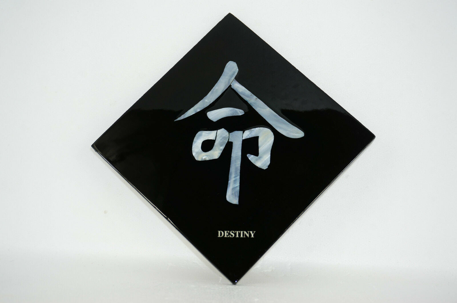 Destiny Chinese Lacquer Tile Hanging spiritual healing yoga handmade