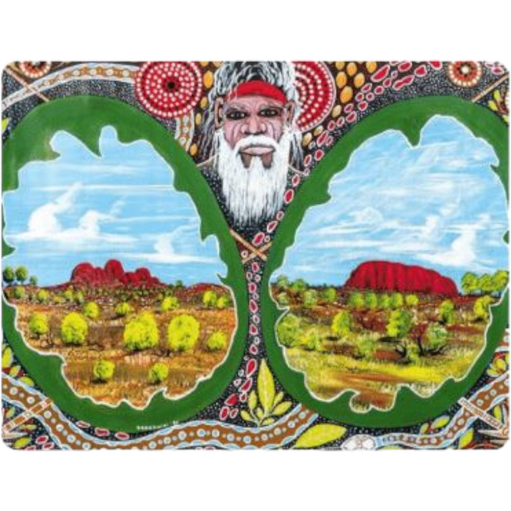 Aboriginal Cork Placemats 6 Authentic indigenous Art Au Made ULURU & OLGAS