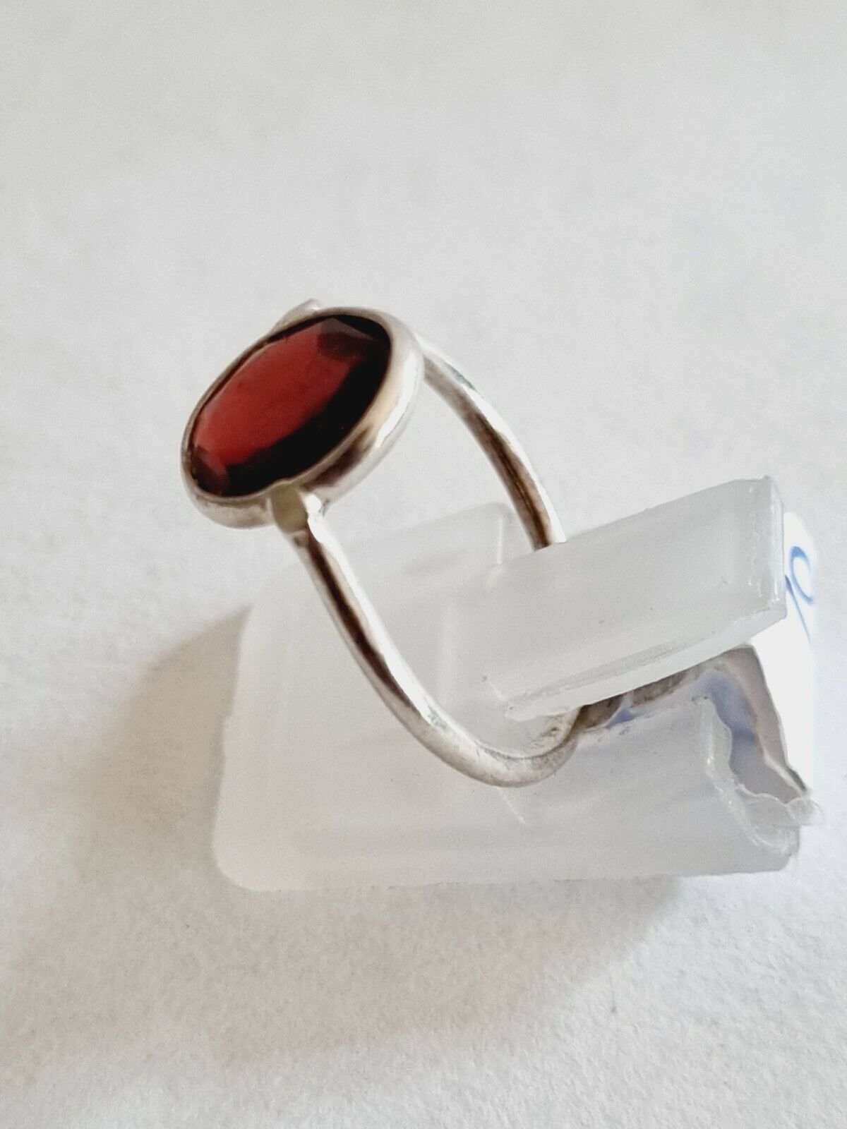 Ring Garnet Ring Polished Gemstone Natural Sterling silver size 6 RING