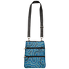 Aboriginal indigenous Art Bulurru Aboriginal 3 Zip Bag Handbag ON WALK ABOUT BLU