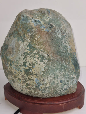 Agate Lamp blue rough Natural light crystal gemstone base led globe Au
