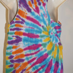 Tie dye tank top T-Shirt Nepal cotton Unisex summer blue mix 10-12 rainbow