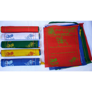 Tibetan prayer flag Buddhist Nepal WRITE YOUR OWN BLESSINGS OM MANI 20 X 24cm