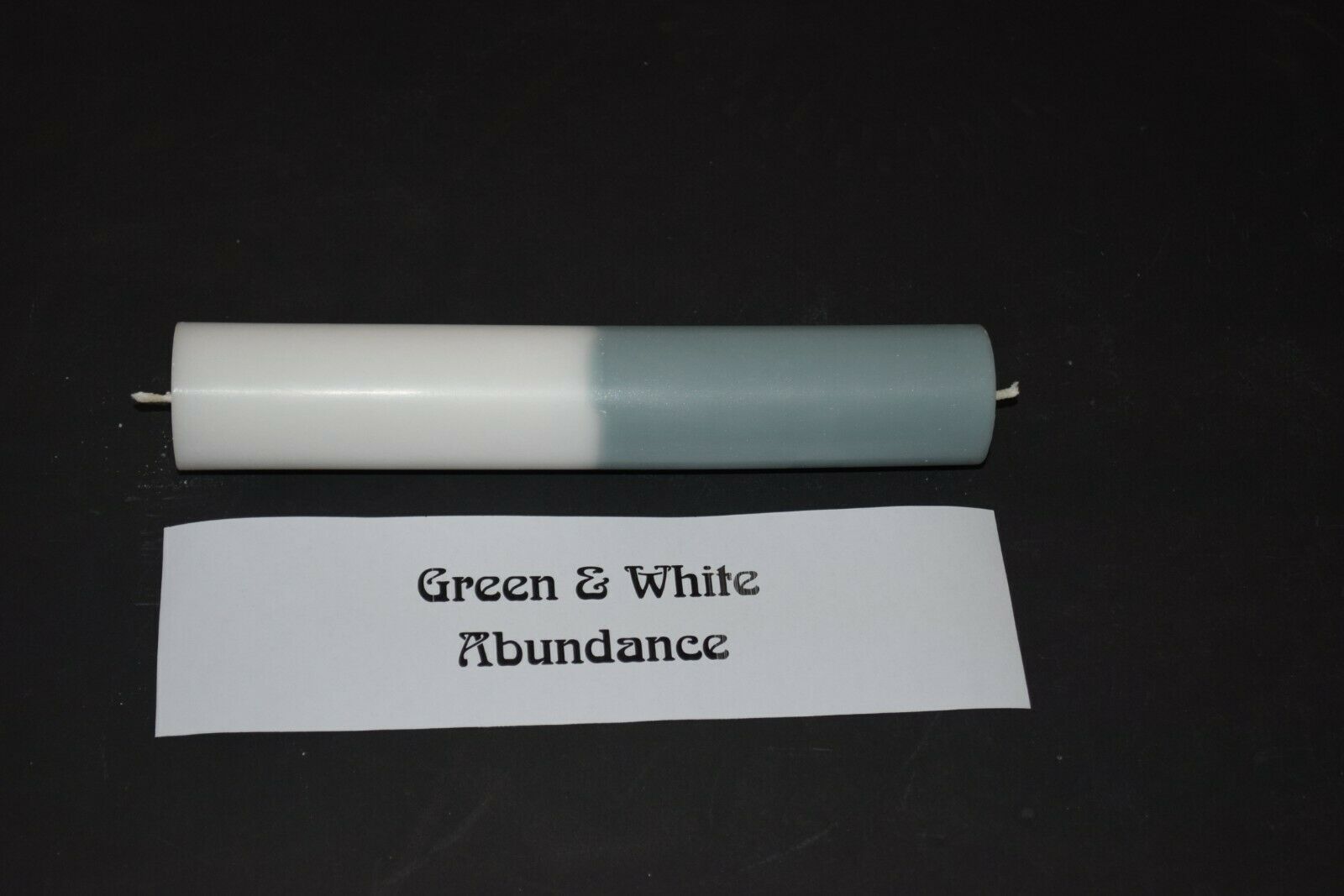 Candle Spell Ritual Wicca 2 wick candles Spells Abundance Green White Money luck