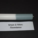 Candle Spell Ritual Wicca 2 wick candles Spells Abundance Green White Money luck