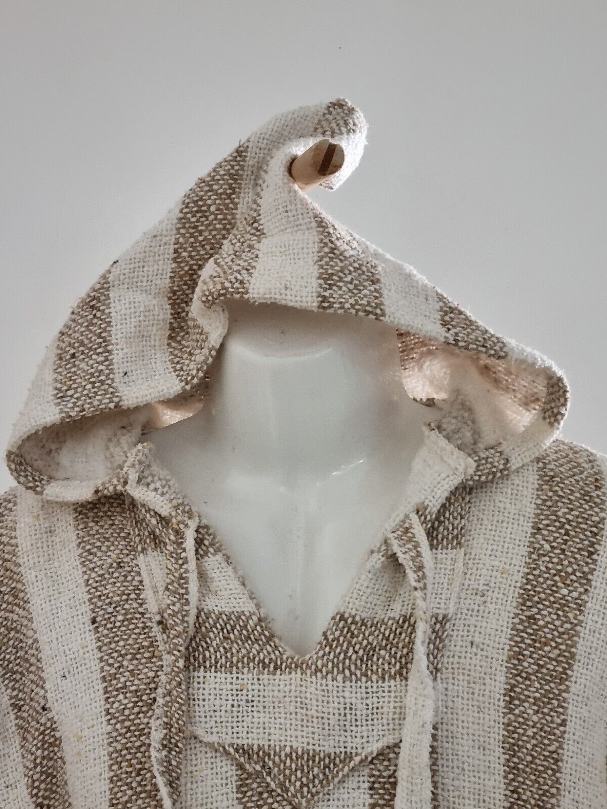 Baja Hooded Jacket Shirt Men's woven Cotton long sleeve Top surf Medium