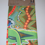 ABORIGINAL INDIGENOUS AUSTRALIAN Artist Bulurru Tea towel birds