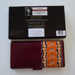 Australian indigenous Artist Leather Wallet Ladies purse travel 22cm x 11cm power of thought