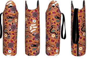 ABORIGINAL INDIGENOUS AUSTRALIAN Artist Bulurru Wine Bottle Holder water bottle